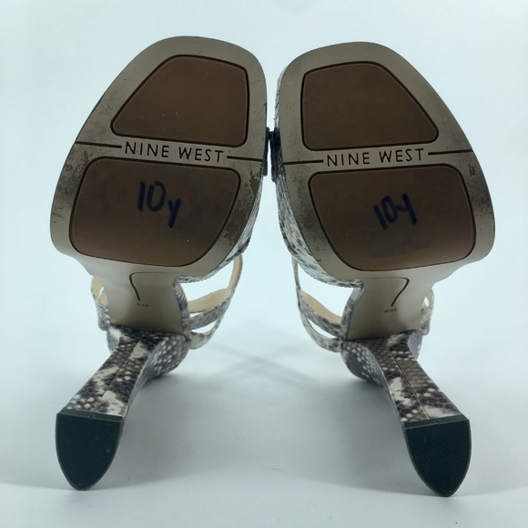 NINE WEST Snakeskin Platform Sandals Size 8 - Picture 5 of 6